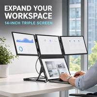 Moniteur Triple Tendance 2026 pour Ordinateur Portable – Écran Extenseur 15,6 Pouces en Alliage d'Aluminium FHD IPS pour Bureau et Voyage (Windows & Mac)