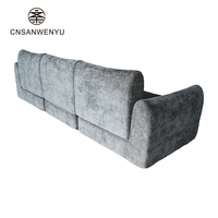 Ensemble de canapés modulaires modernes avec housse amovible, canapé sectionnel convertible en tissu pour hôtel, villa, usage commercial
