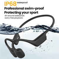 ALOVA-Écouteurs de sport sans fil Bluetooth de qualité supérieure, écouteurs de natation IPX8, casque à conduction osseuse avec microphone