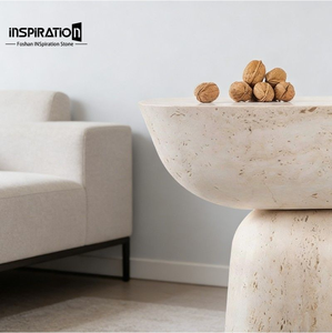 Mesa Moderna de Piedra Natural con Borde en Cascada, Muebles de Piedra Travertino al por Mayor para el Hogar de Lujo, Mesa Escultural de Piedra Natural - Product Image 6