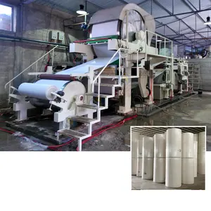 Mesin pembuat kertas tisu Toilet gulungan Jumbo keluaran tinggi lini produksi kertas daur ulang otomatis