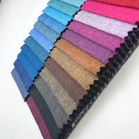 Tissu d'ameublement en lin 100% polyester, tissé uni, écologique, matériau pour coussin de canapé