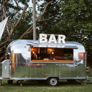 Towable di động phục vụ thực phẩm Trailer khung thép không gỉ được trang bị đầy đủ thiết bị nấu ăn thức ăn đường phố giỏ hàng sử dụng ngoài trời - Product Image 1