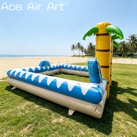 Piscine gonflable commerciale en mousse pour l'été, idéale pour les fêtes tiki à la plage, château gonflable, canon à mousse gonflable, aire de jeux pour événements