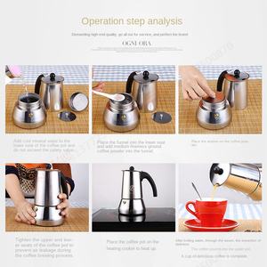 Cafetière à <span class=keywords><strong>moka</strong></span> en acier inoxydable Baja Tahan Karat Cafetera <span class=keywords><strong>Moka</strong></span> De Acero Inoxidable 304 Cafetière <span class=keywords><strong>Moka</strong></span> - Product Image 6