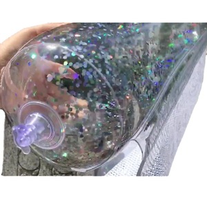 Interesting Life Transparent Sequined Inflatable <b>Hammock</b> 130x70cm Floating Lounger For Adults Pool Use - Product Image 4