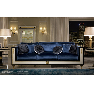 Ý phong cách cổ điển Tay Chạm Khắc nhung sofa đặt hoàng gia sang trọng phòng khách đồ nội thất bộ - Product Image 2