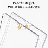 Porte-cartes magnétique 35pt, impression personnalisée, protection UV, étui transparent pour cartes TCG, vente en gros