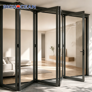 RICHOCEAN - Sistema de Puertas Plegables Aislantes Acústicamente <span class=keywords><strong>Tipo</strong></span> Acordeón, Puertas Plegables de Aluminio con Doble Vidrio para Patio - Product Image 5
