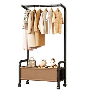 Porte-manteau sur pied vintage noir moderne avec panier pour salle de bain, manteaux et serviettes - Product Image 5