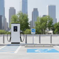 Station de recharge pour véhicules électriques NECS modèle 4003, nouvelle, 120 kW, commerciale, à poser au sol, chargeur rapide, 2 pistolets, interface CCS2, IP54, certifiée CE