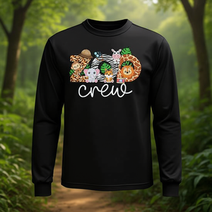 T-shirt à manches longues Zoo Crew Safari Animals pour enfants, chemise d'aventure en plein air pour enfants - Product Image 3