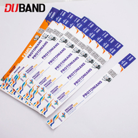 Bracelets personnalisés en papier Tyvek perforés avec feuillet détachable, code QR, numéro de série, étanches, jetables, pour événements sportifs et festivals