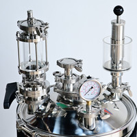 Cuve de fermentation conique mobile en acier inoxydable sanitaire 304/316 de 30 L