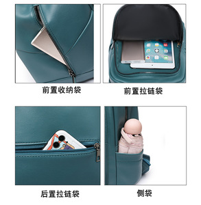 Mochila Universitaria para Mujer, Bolso de Lujo, Bolsos Escolares, Mochila Casual de Viaje para Mujer con Cierre - Product Image 6