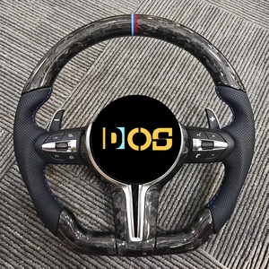 Volante de Coche Compatible con F30 M Sport para <span class=keywords><strong>BMW</strong></span> F35 F80 F10 F16 F25 M3 M4 M2 M5 <span class=keywords><strong>M7</strong></span>, de Fibra de Carbono y Cuero, de 4 Radios - Product Image 4