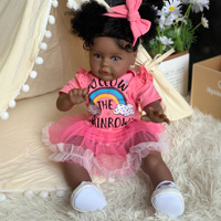 Poupée noire de collection, poupée africaine en vinyle souple, poupée bébé africaine reborn