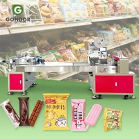 Compresseur automatique d'oreiller emballant la machine d'emballage de bâton de crème glacée de manchon de pli de barre de chocolat de la Chine pour le casse-croûte
