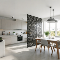 Cloison de séparation de pièce en WPC, séparateur d'intérieur décoratif avec un design moderne à lattes, résistant à l'humidité pour la maison et le bureau