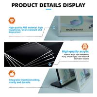 Penyangga Tanda Akrilik Desktop Format Besar Detail Kustom, Bingkai Poster Miring A4 untuk Tanda Pernikahan