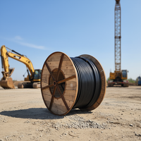 Cable de Alimentación Eléctrico Submarino de Bajo Voltaje, de Cobre Sólido, para Construcción Industrial y Ferroviaria, de 3-5 Núcleos