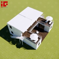 Villa Hotel Modular de Lujo Totalmente Mejorada y Personalizada, Casa Contenedor Prefabricada Panorámica de 2 Pisos Lista para Habitar