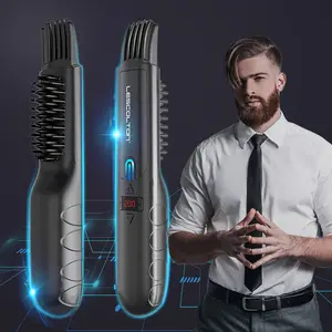 Electric Beard Hair Straightener Brushes Quick Straightening Ceramic Fast Heat Straightening Comb beard heated brush