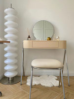 Coiffeuse style crème, bureau de maquillage moderne et minimaliste, table de maquillage haut de gamme de luxe léger pour chambre à coucher