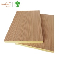 Feuilles de stratification texturées de panneau de mousse de PVC de grain de bois pour la décoration intérieure de meubles d'armoire
