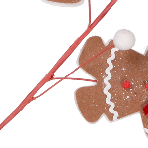 <b>Red</b> Gingerbread Man with Small Bow Christmas Tree Cuttings <b>Ornament</b> Scene Decoration Christmas New Year Decoration Luxury Gifts - Product Image 3