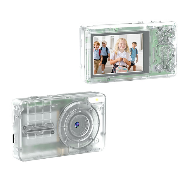 DC02T Dual Screen 4K CMOS Point Shoot Digital Camera 18x Optical Zoom LED Flash Portable Digital Camera