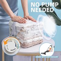 Sacs de rangement sous vide compressibles multifonctionnels en tissu non tissé, anti-poussière, gain de place, sans pompe, pour voyage