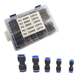 ข้อต่อลมแบบเร็ว Pu Pneumatic  ขนาด 6 มม.-16 มม.  แบบเสียบเร็วสำหรับท่อลม  ข้อต่อตรง  รุ่นหัวต่อ 8 มม. 10 มม. 12 มม. 14 มม. - Product Image 2