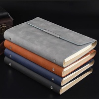 Journal A5 à couverture rigide en cuir PU personnalisable avec 100 feuilles carnets de planificateur d'impression professionnelle reliure à coudre en fil
