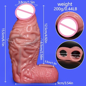 Funda realista de silicona suave y gruesa para pene, anillo extensor de pene para hombres, juguetes <span class=keywords><strong>sexuales</strong></span> para parejas - Product Image 6