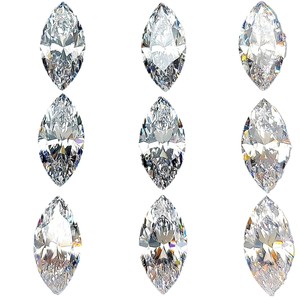 Marquise Cut Cubic Zirconia Gemstone White Synthetic Lab Created For Jewelry Making - Product Image 5