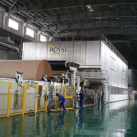 Machine de fabrication de papier kraft à fil unique contrôlée par PLC pour mouchoirs en papier, capacité 30T, 190 pièces/min, largeur 2500 mm