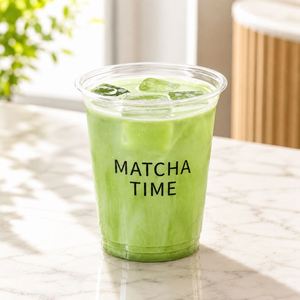 Vaso Desechable Personalizado de Plástico PET Transparente de 98 mm con Tapa para Café, Jugos, Bebidas, Tiendas de Comida, Té de Burbujas Boba - Product Image 4