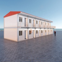 Case prefabbricate prefabbricate di fabbrica prefabbricate di lusso di 40 piedi 13 camere singole contenitore flat pack casa a 2 piani