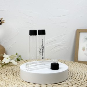 Tubes à essai en verre 116 mm 125mm 120mm Tube de bouteille en verre pré-emballage transparent avec bouchon résistant aux enfants - Product Image 2