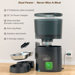 Distributeur automatique de nourriture <span class=keywords><strong>pour</strong></span> animaux de compagnie, distributeur de nourriture <span class=keywords><strong>pour</strong></span> chats, grande taille de croquettes, moteur à inversion, distributeur de nourriture avec trémie de 7 L, distributeur de nourriture <span class=keywords><strong>pour</strong></span> chiens avec minuterie - Product Image 6