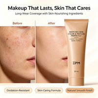 Fond de teint liquide adaptatif au teint, changeant de couleur, fini naturel, estompe les imperfections et les ridules, teinte unifiante