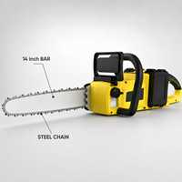 Tronçonneuse sans fil 7,40 V, 13 000 tr/min, vitesse de la chaîne 20 m/s, guide-chaîne de 14 pouces, scie de débardage puissante