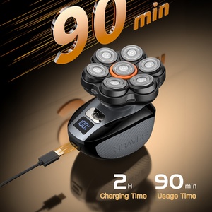 Rasoir rotatif 7D multi-fonctions 6-en-1 pour hommes, étanche et rechargeable, tondeuse à <span class=keywords><strong>barbe</strong></span> et corps - Product Image 2