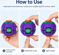 Balle anti-stress sensorielle imprimée en 3D, jouet silencieux pour le bureau, fidget spinner pour soulager l'anxiété des adultes