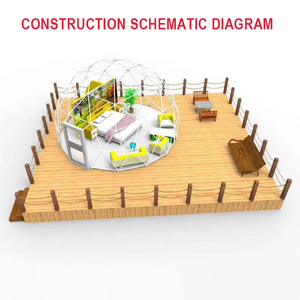 Carpa Domo Geodésica de 8m Directo de Fábrica con Estructura de Acero Galvanizado en Caliente y Ventanas Transparentes para <span class=keywords><strong>Turismo</strong></span> y Resorts - Product Image 4