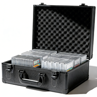 Mallette de rangement pour cartes à collectionner de sport de qualité supérieure de couleur noire de luxe à 6 fentes pour cartes à collectionner OEM ODM