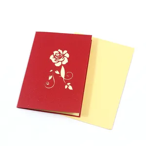 HXD Hot Sale DIY Luxury Design Creative Floral Gift Postcard Pop Up Flowers Cards Custom 3D Pop Up Greeting Cards