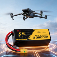 Batterie lithium-ion 6S 22,2V 30Ah 25C, fournisseurs de cellules Lipo en pochette, pack rechargeable, batterie externe haute capacité pour drone industriel