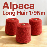 Nouveau design, fil à tricoter et à crocheter super doux en velours, effet nuageux, extensible, épais, style alpaga à poils longs 1/9 Nm